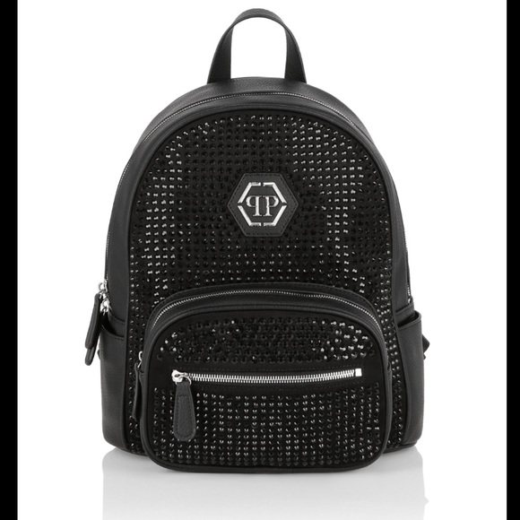 Philipp Plein Handbags - Philip Plein Black Studded Backpack
